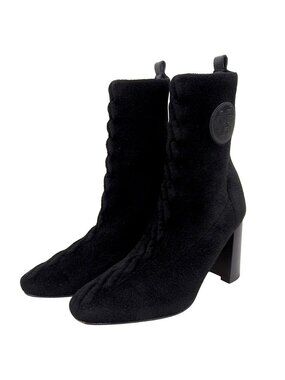 Hermes Jenna 90 Short Boots Black
